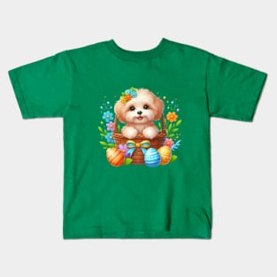 Maltipoo Easter Bunny Kids T-Shirt